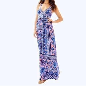 NWT Lilly Pulitzer Taryn maxi dress melon fit ginger jar size S
